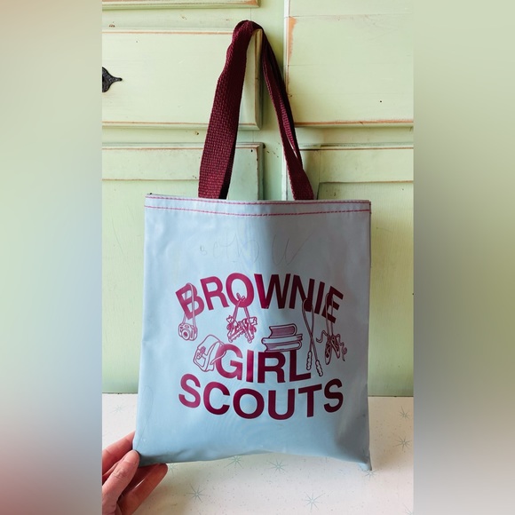 1970s rare Girl Scouts Brownie VINTAGE tote bag kids scouts novelty collectible - Picture 1 of 5